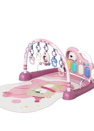 Детский развивающий игровой коврик с с дугами и подвесками для младенца (59031b)