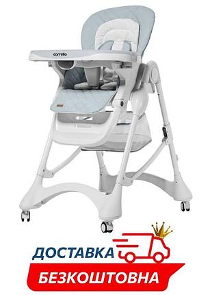 Детский классический пластиковый стульчик для кормления carrello caramel crl-9501/3 cloud grey