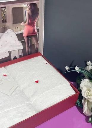 Подарунковий набір рушників maison d’or paris love 50*100 (2шт.)