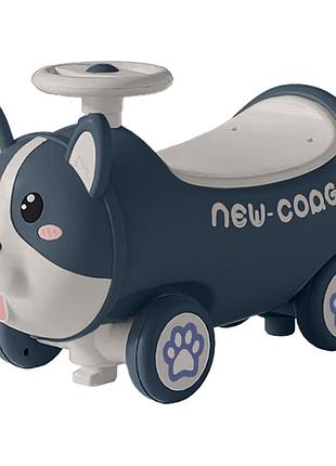 Біговел-велобіг толокар чотириколісний собачка (музика світло) bb-0009 black