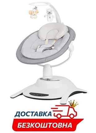 Дитячий заколисуючий центр люлька-шезлонг-гойдалка carrello adora crl-10305 stone  grey