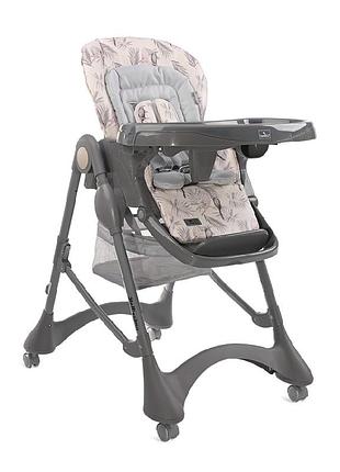 Детский классический пластиковый стульчик для кормления lorelli bellissimo grey parrots pu leather