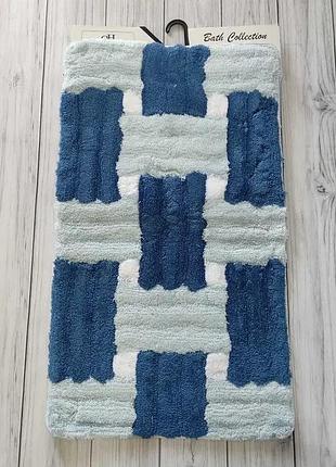 Набір килимків chilai piazza mavi високий ворс 60*100+50*60