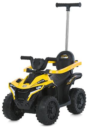 Дитяча каталка-толокар з мотором 3в1 (електромобіль дитячий квадроцикл з батьківською ручкою) m 6123eblr-6