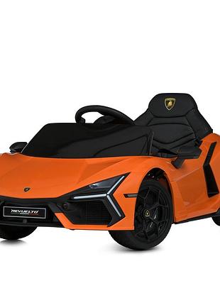 Електромобіль одномісний дитячий машина гоночний спорткар з м'яким сидінням ламборгіні (m 6068eblr-7)
