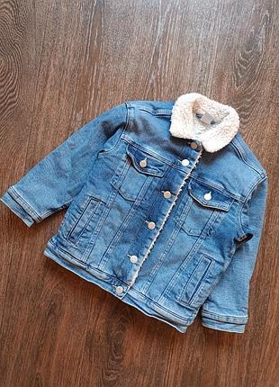 Джинсовая куртка с мехом denim