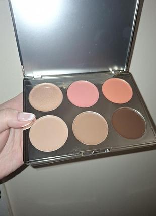 Iconic london multi-use cream blush,bronze &highlight palette