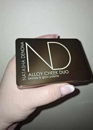 Natasha denona alloy cheek duo bronze&glow palette