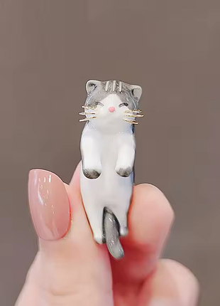 Брошь милый котик киса
