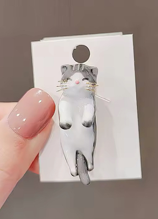 Брошь милый котик киса4 фото