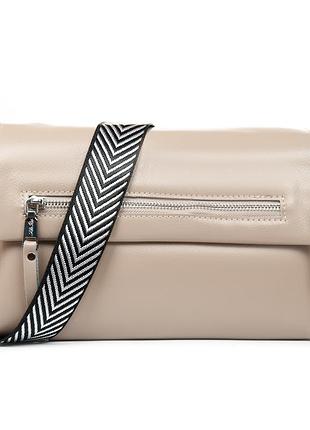 Сумка шкіряна жіноча класична alex rai 8159 l.beige