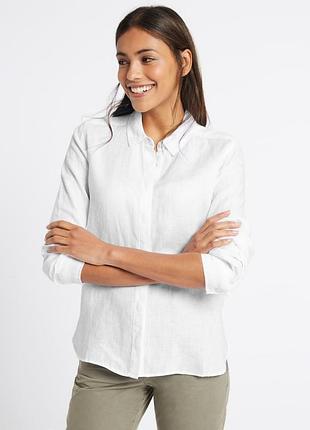 Рубашка из льна с длинным рукавом m&s collection