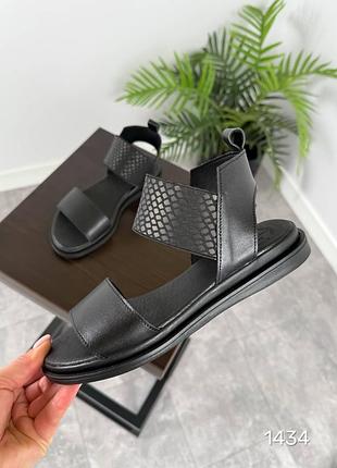 Босоножки viva, черные, натуральная кожа