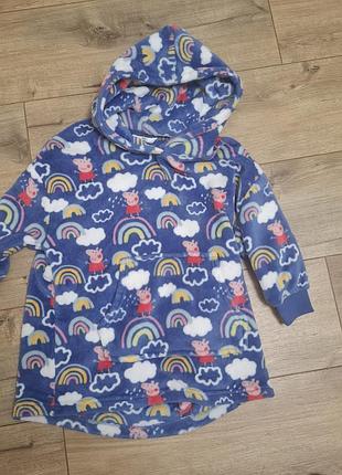 Хкди-халат свинка пеппа девочке на 5-6 лет рост до 116см