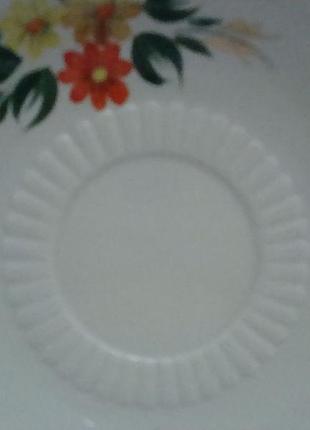 Блюдце фарфор ссср пфз ручная роспись4 фото
