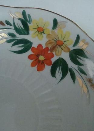 Блюдце фарфор ссср пфз ручная роспись6 фото