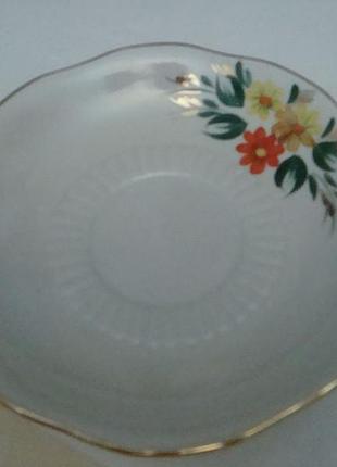 Блюдце фарфор ссср пфз ручная роспись7 фото