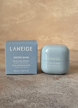 Laneige - water bank blue hyaluronic cream moisturizer - зволожуючий крем для обличчя, 20 ml