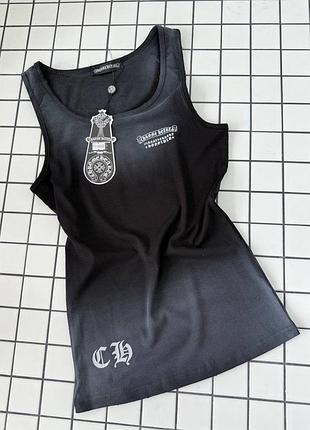 Черная женская майка люкс