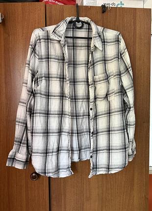 Сорочка рубашка 100% котон в клітинку