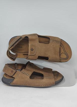Босоніжки чоловічі шкіряні   clarks crestview bay оригінал, нові