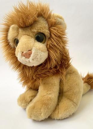 Большая мягкая игрушка лев лёва глазастик велика мʼяка іграшка лев