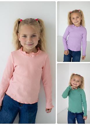 Джемпер для девочек рубчик, батник, реглан, кофта, блуза, лонгслив