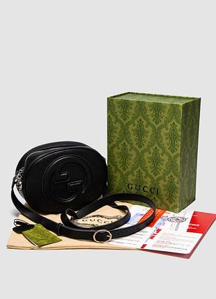 Сумка преміум blondie leather shoulder bag black