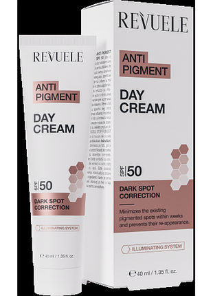 Revuele крем для обличчя денний проти пігментації spf 50, 40 мл