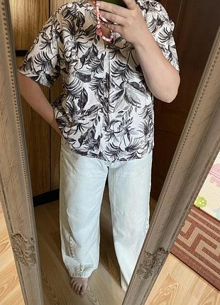 Классная блуза лён и вискоза 54 р