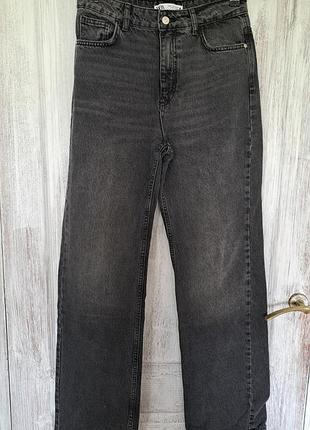 Прямі джинси темно-сірі