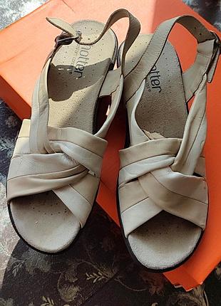 Hotter шкіряні босоножки шлёпанцы босоніжки шкіри кожа кожи натуральні 36,5-37