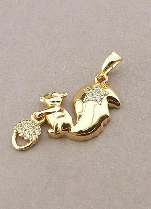 103686 кулон 'xuping' фианит (позолота 18к)
