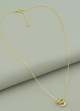 108621 подвеска 'saiya' фианит 41 см. (позолота 18к (лимонная))