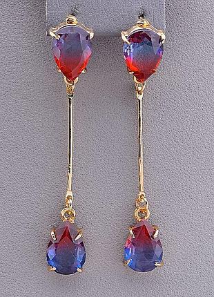 061157 серьги 'juleeze' фианит (позолота 18к)