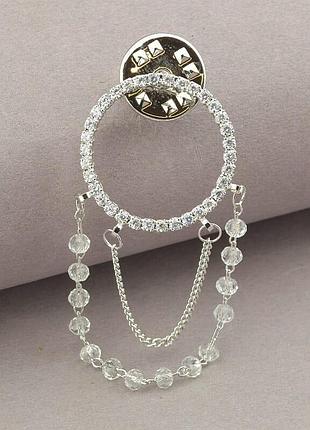 087641 брошка 'xuping' фіаніт (родій)