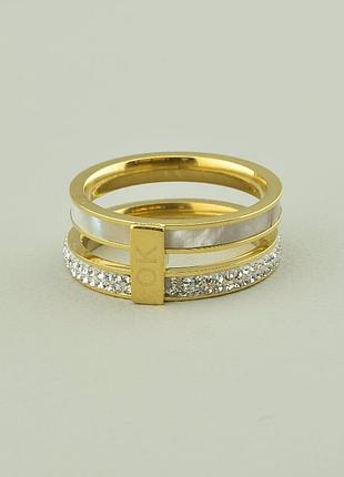 109839-180 кольцо 'xuping' фианит (позолота 18к (лимонная))