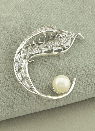 097537 брошь майорка (родий)