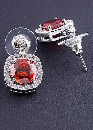 055783 сережки 'big dipper' фіаніт (родій)