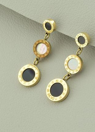 107725 серьги 'xuping' эмаль (позолота 18к (лимонная))