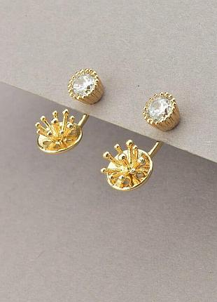 103807 серьги 'xuping' фианит (позолота 18к)
