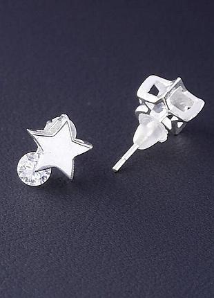 052370 серьги серебро(925) фианит