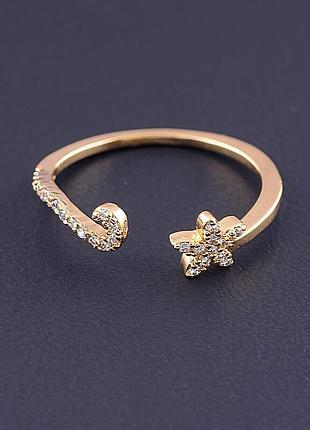 050632-180 кольцо фианит 'xuping' (позолота 18к)