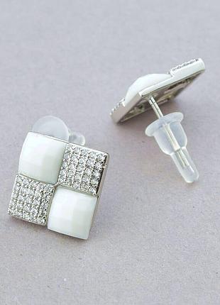 102573 серьги 'xuping' фианит (родий)