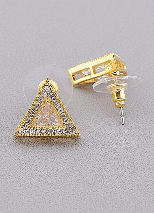 026957 серьги 'unfading love' фианит (позолота (18к))