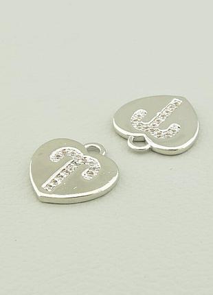 108832 кулон фианит 14х13 (родий)