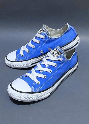 Кеды конверсы 34 размер (22 см стелька) converse all star голубые девушке мальчишку детские