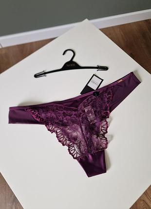 Трусики танга hunkemоller noir xl uk 14 44 42