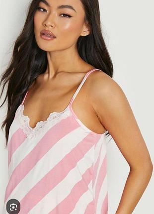 Трикотажная майка в полоску boohoo, размер 52-54