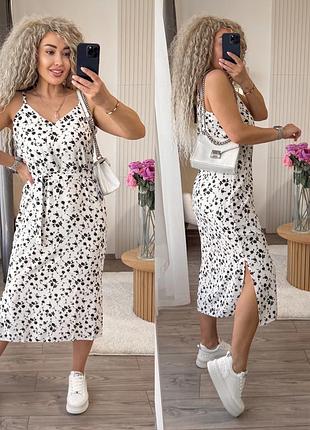 Сарафан платье платье летнее платье сарафанчик легкий сарафан много цветов платье под пояс